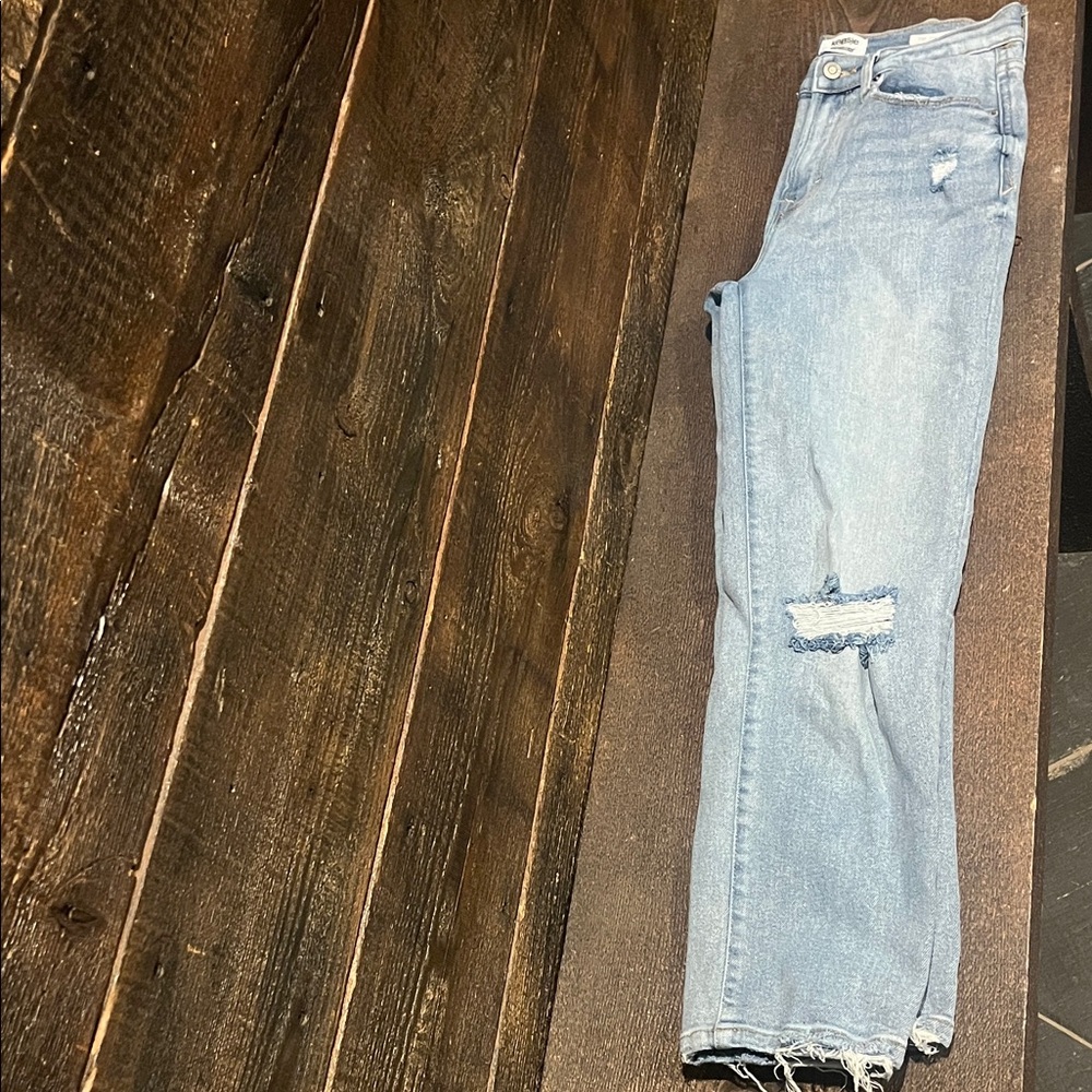 Kensie Light Blue Distressed Skinny Jeans